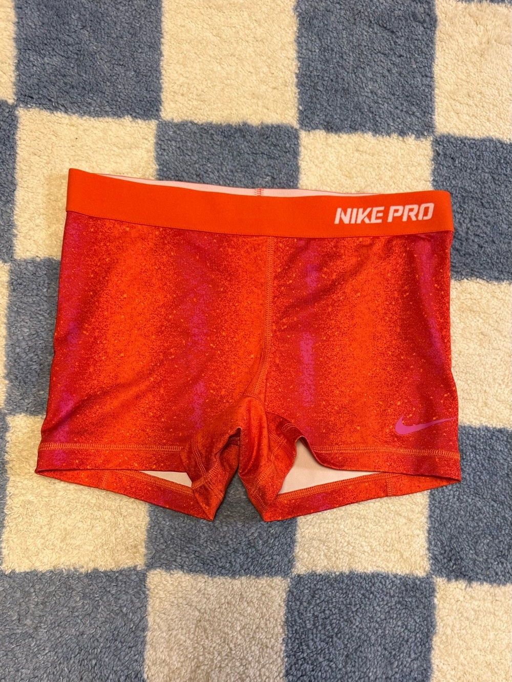 Nike Red Sparkle Pro Athletic Shorts
